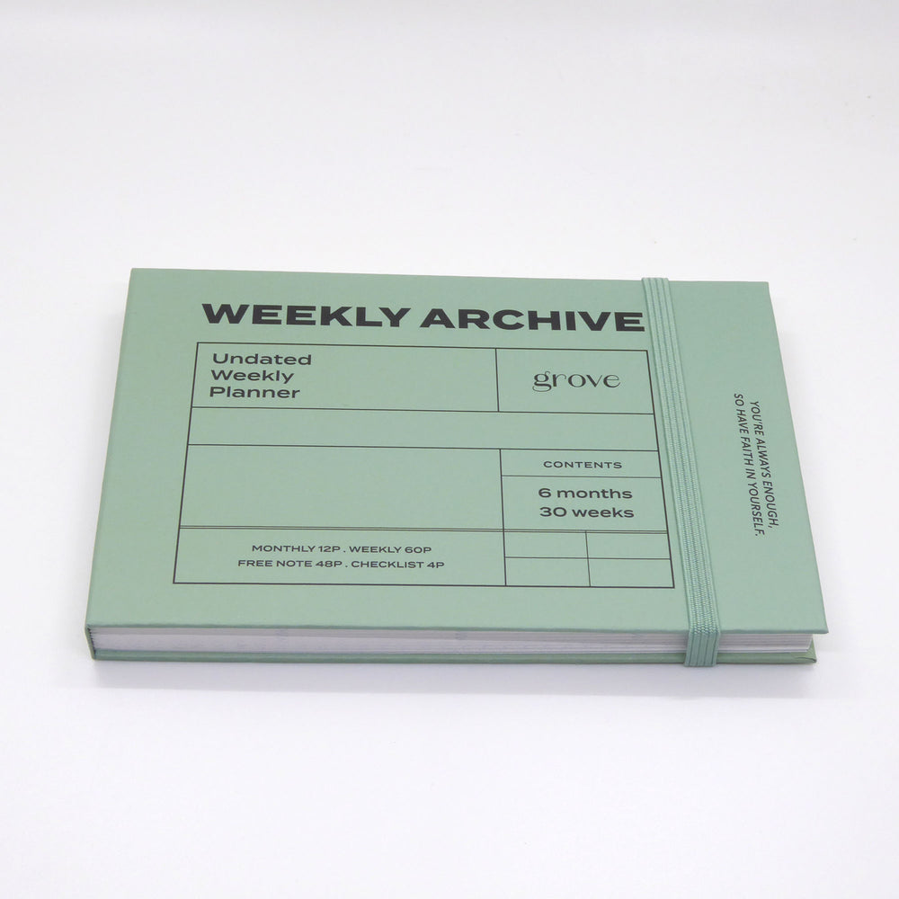 Iconic Undated Weekly Archive Planner - Green