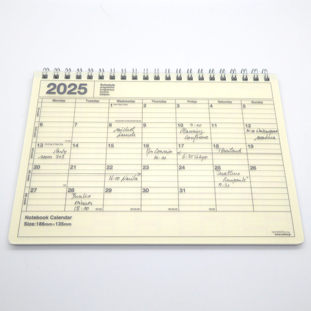 Mark's Inc 2025 Small Notebook Calendar - Ivory