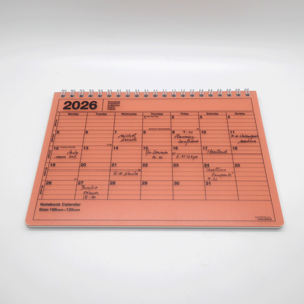 Mark's Inc 2026 Notebook Calendar - Orange