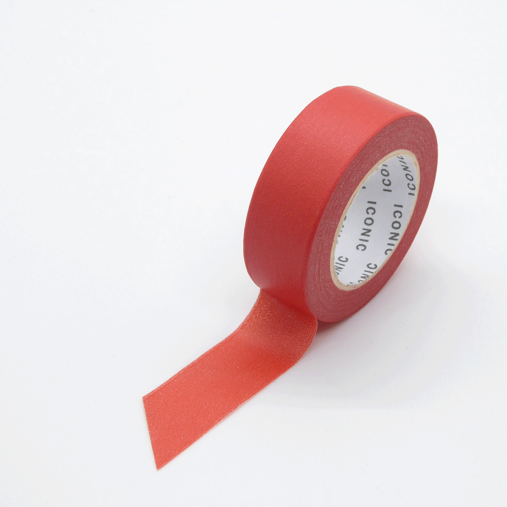 Iconic Solid Colour Washi Tape - Red