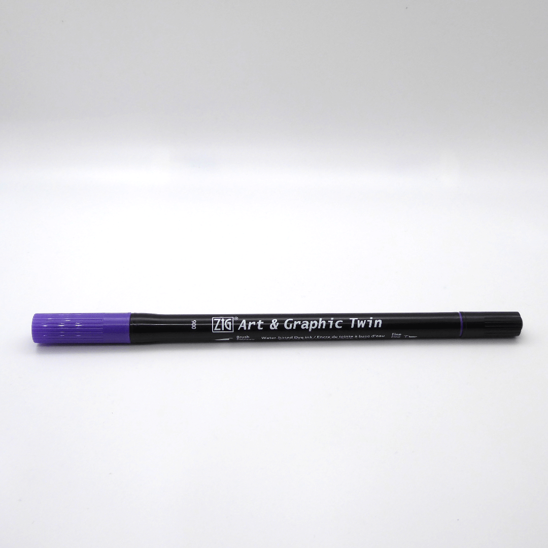 Kuretake ZIG Art and Graphic Twin Tip Bürste Marker 036 Indigo, blau Kuretake ZIG Art and Graphic Twin Tip Bürste Marker 036 Indigo, blau
