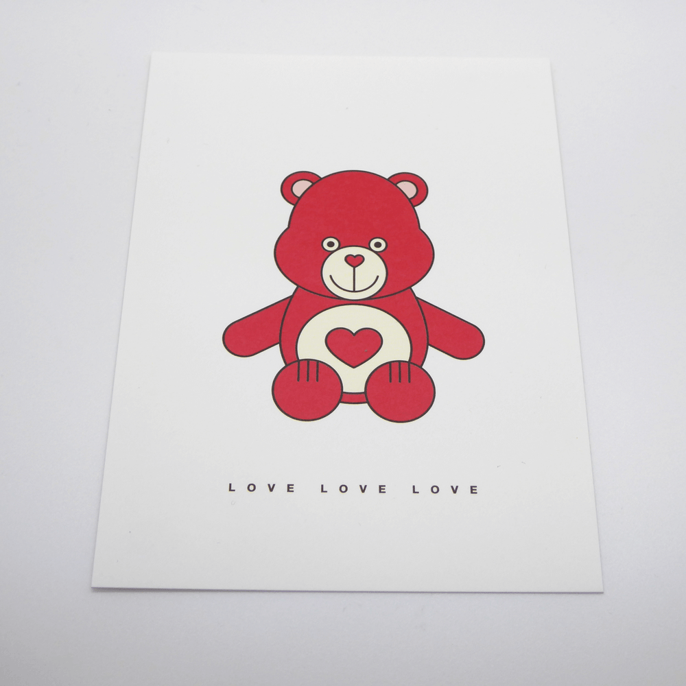 Red Fries Postcard, Love Bear - Leaves Stationery Store