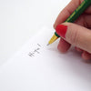 Close up of Mark's Inc Time For Paper Gel Pen nib - hand writing "Hiya"