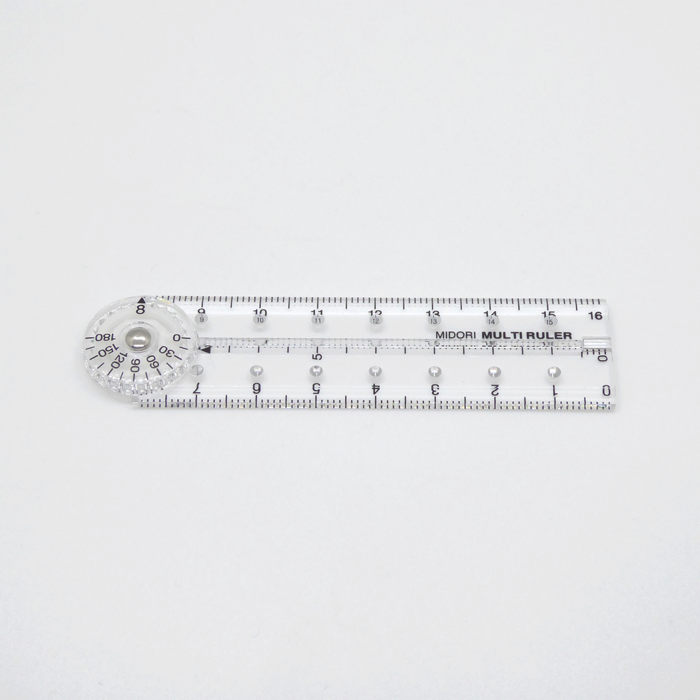 Midori Multi Ruler - 16cm - Clear | Leaves Stationery Store