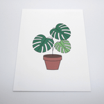 Red Fries Postcard, Monstera