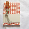 Ola Medium Notebook, Kaffe Print - Brick Red - Leaves Stationery Store