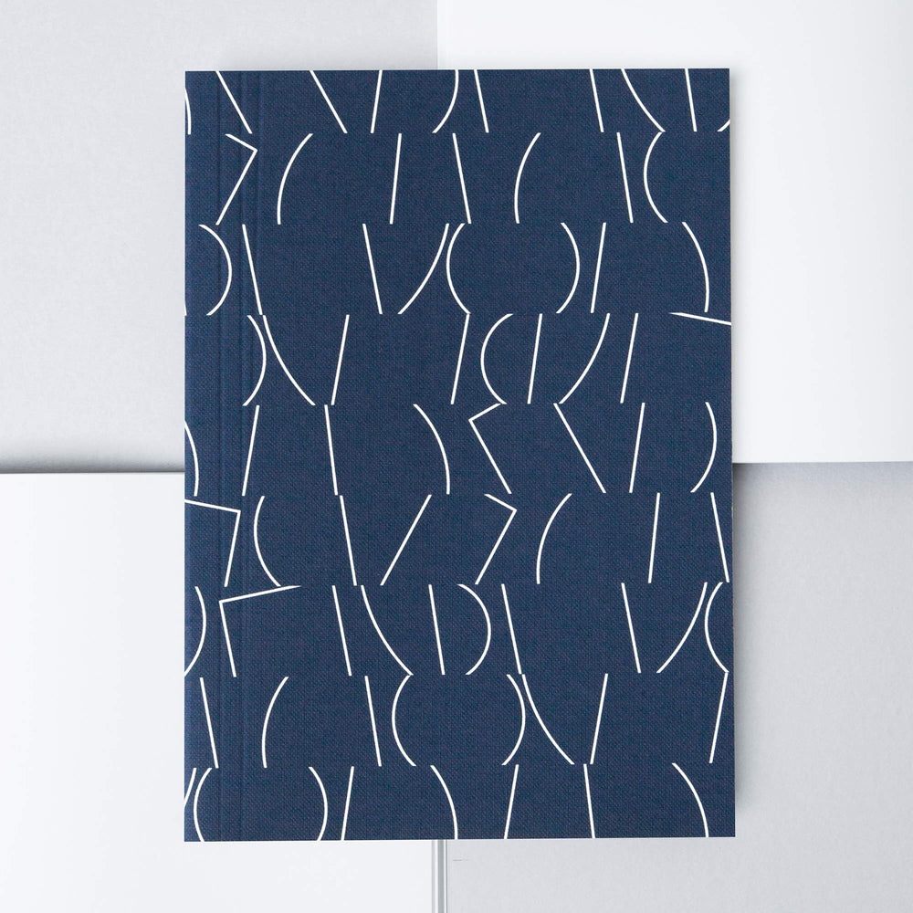 Ola Medium Notebook, Sol Print - Navy - Leaves Stationery Store