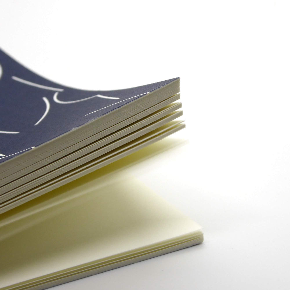 Ola Medium Notebook, Sol Print - Navy - Leaves Stationery Store