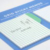 Poketo Grid Sticky Memos - Cool Colours - Leaves Stationery Store