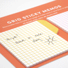 Poketo Grid Sticky Memos - Warm Colours - Leaves Stationery Store