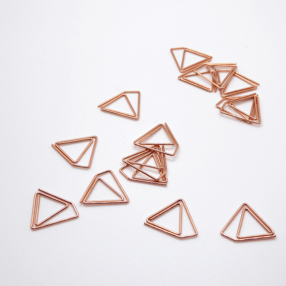 Poketo Metal Paper Clips - Copper Pyramid