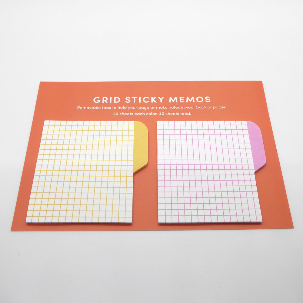Poketo Grid Sticky Memos - Warm Colours