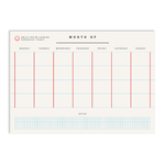 Red Fries Monthly Planner - White