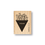 Red Fries Rubber Stamp - Fries - Leaves Stationery Store