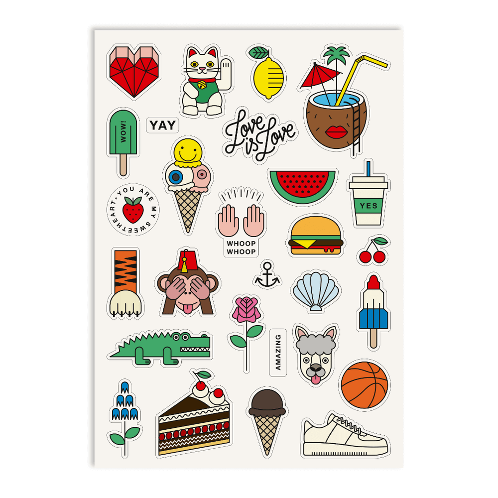 Red Fries Stickers - Mishmash - Leaves Stationery Store