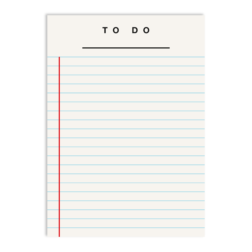 Red Fries To Do Notepad - White - Leaves Stationery Store