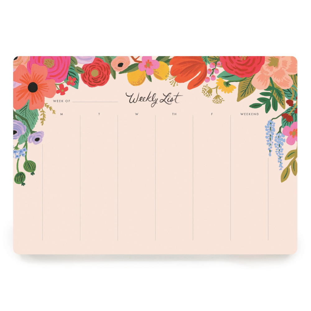 Rifle Paper Co Weekly Planner - Garden Party - Leaves Stationery Store