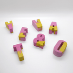 Studio Emma Mini Concrete Letters - Pink & Yellow