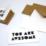 You Are Awesome Mini Note Cards | Leaves Stationery Store
