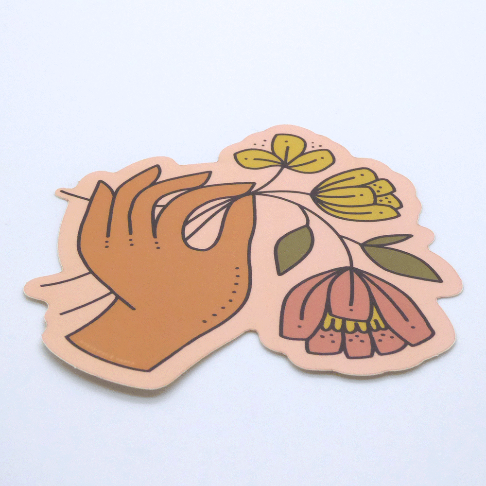 Worthwhile Paper Vinyl Sticker - Picking Flowers - Leaves Stationery Store