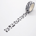 Worthwhile Paper Washi Tape - Confetti Pattern, Black & White - Leaves Stationery Store