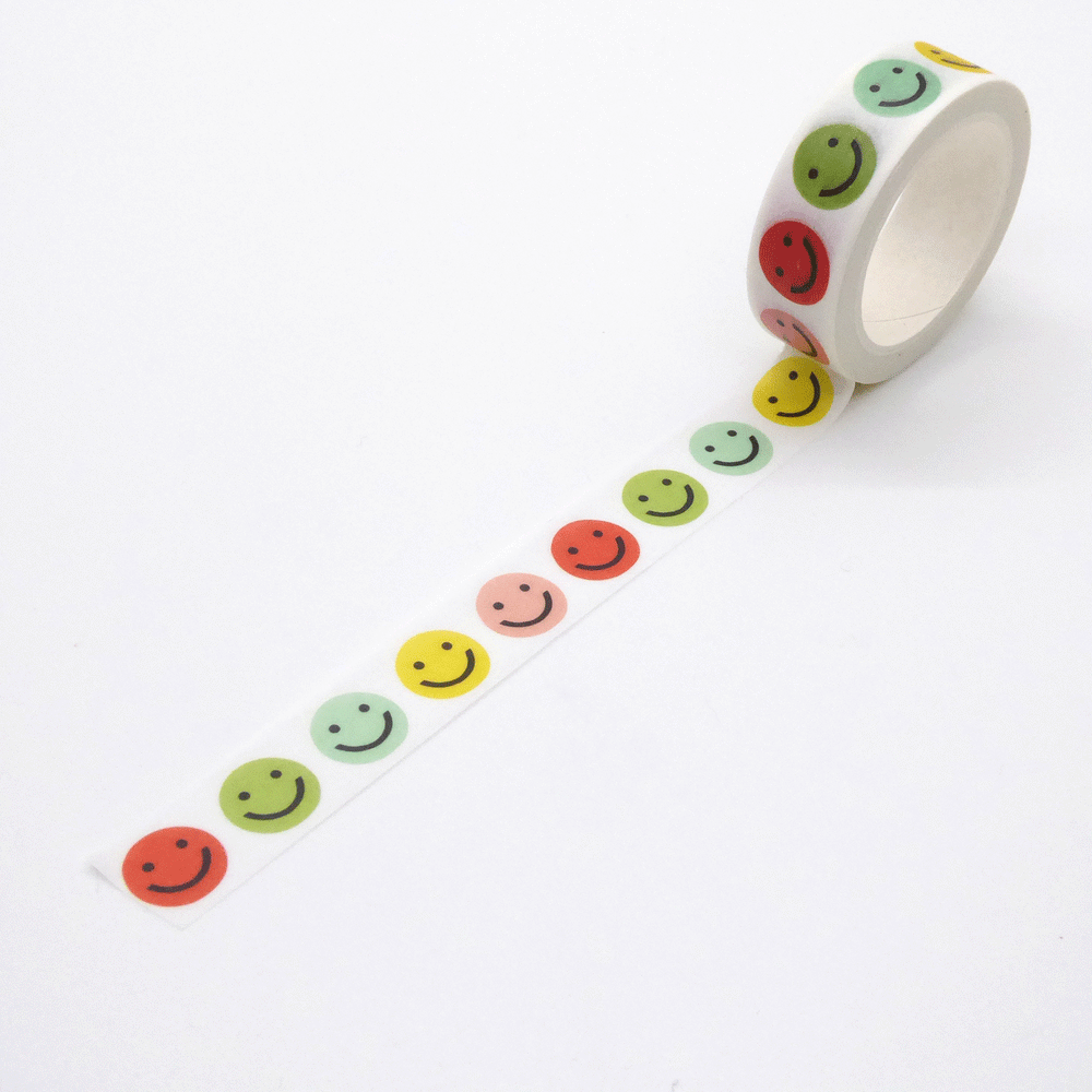 Worthwhile Paper Washi Tape - Smiley Faces - Leaves Stationery Store
