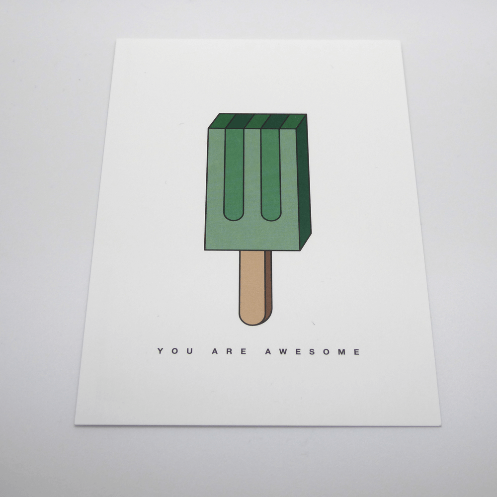 Red Fries Postcard, Popsicle - Leaves Stationery Store